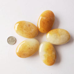 Bacatgem oval pocket energy stone for on-the-go calm and focus
