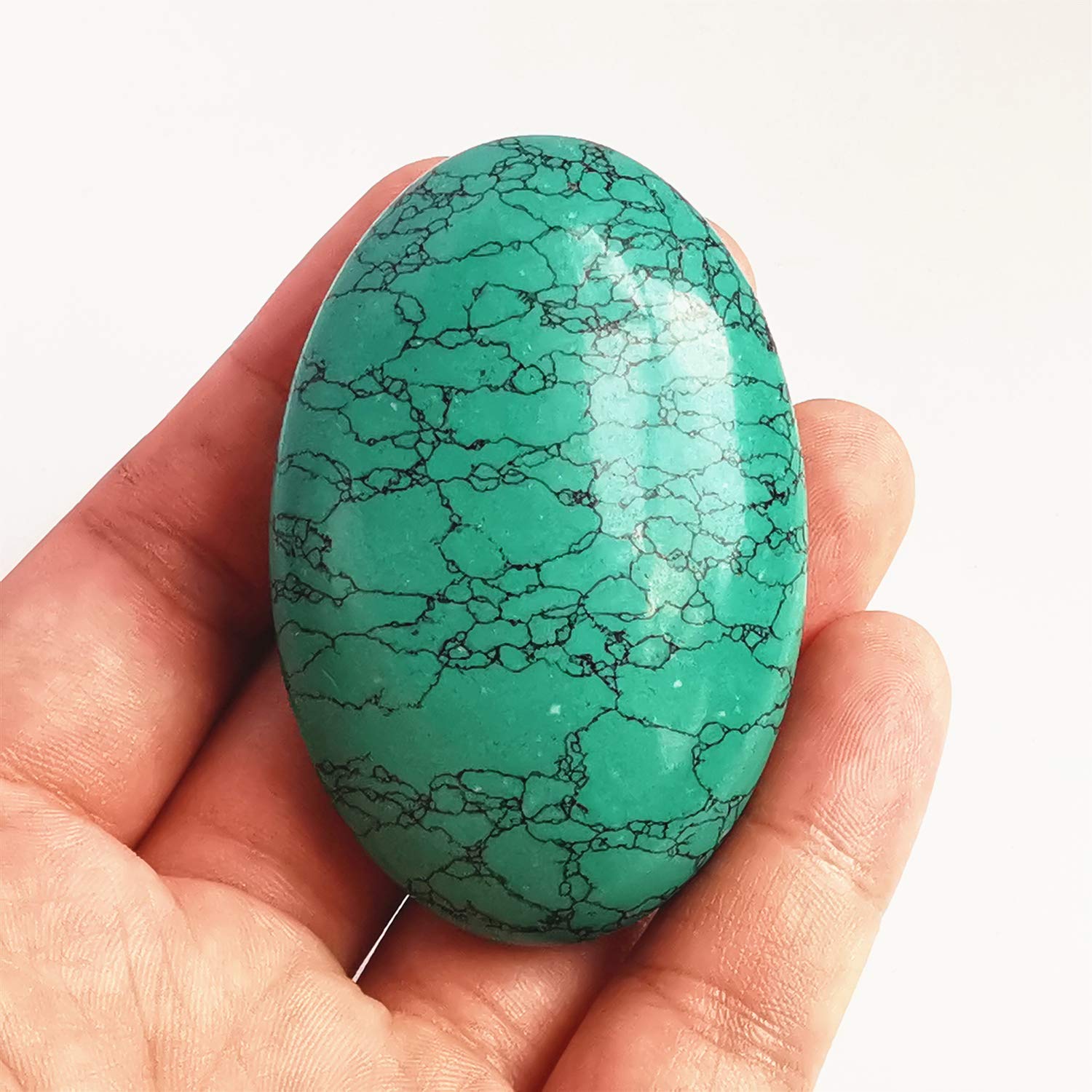 Bacatgem palm size crystal massage stone for spa and stress relief