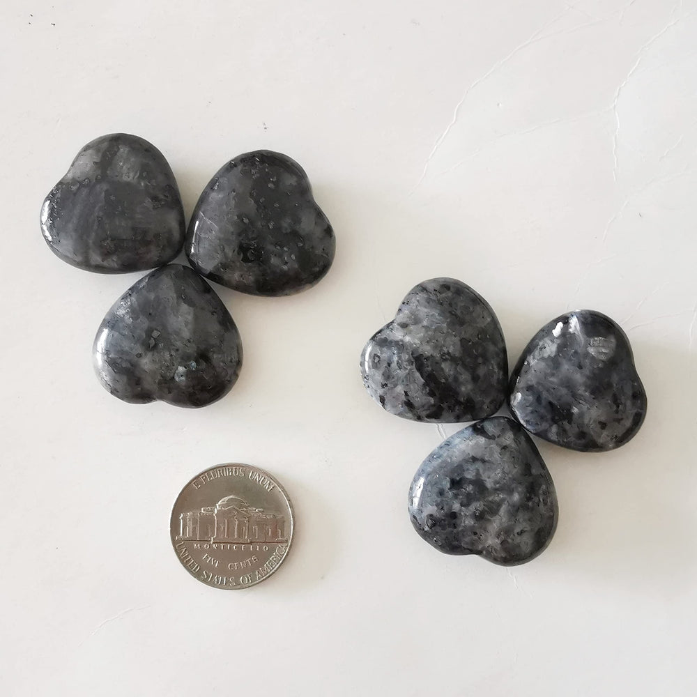 Bacatgem pocket heart worry stones trio, decorative gift for home and collection.