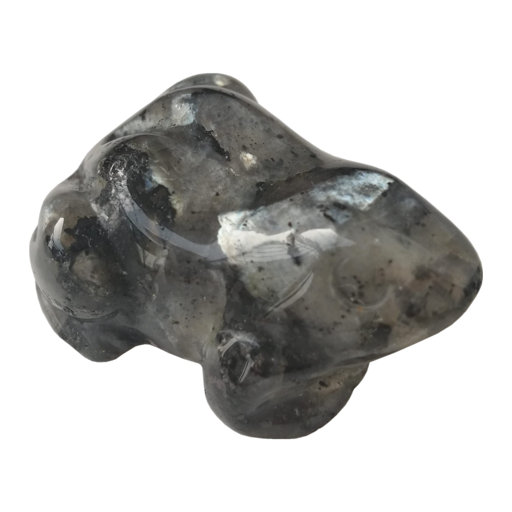 Bacatgem pocket-size crystal frog highlights natural grain for mindful focus