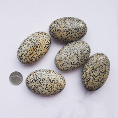 Bacatgem Speckle Dalmation crystal massage stone supports spa energy flow.