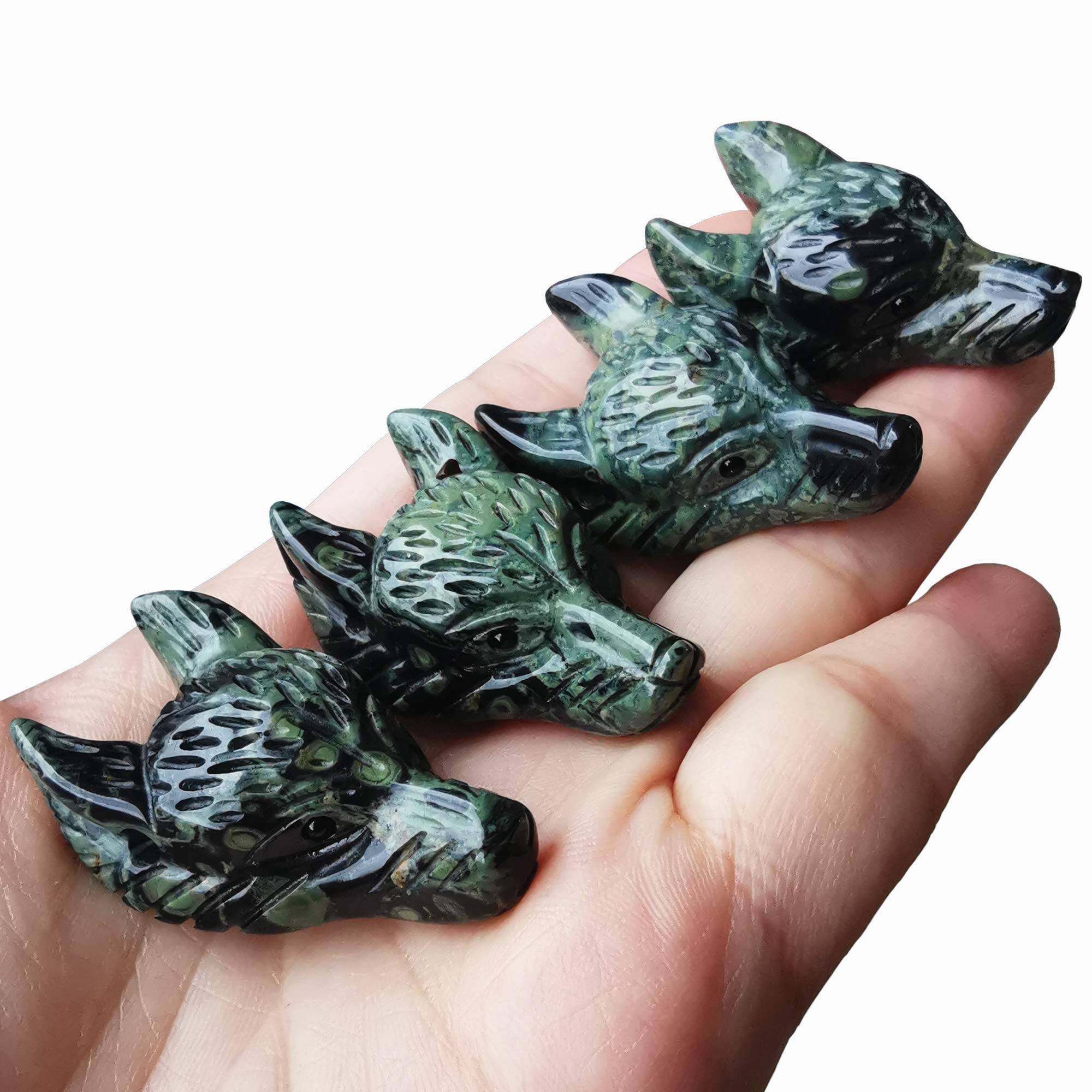Bacatgem wolf head pendant hole, ready for DIY jewelry and gifts.