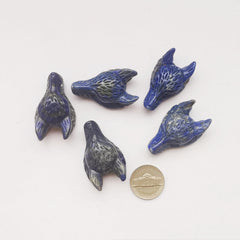 Bacatgem wolf head pocket crystal amulet for everyday charm and positive energy.