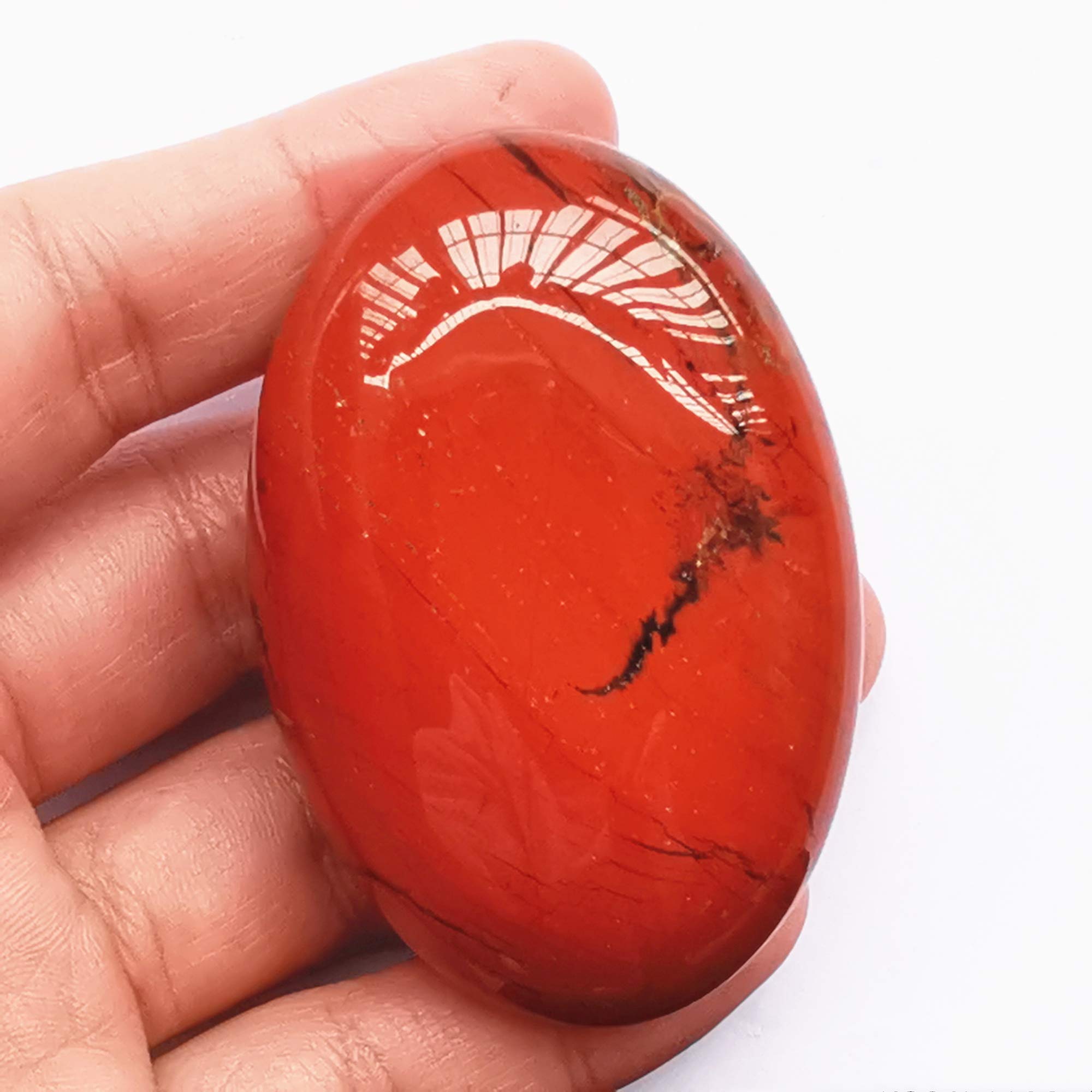 Bacatgem worry stone close-up showing natural texture for mindful stress relief.