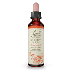 Bach Cherry Plum bottle promotes calm focus during hectic moments.