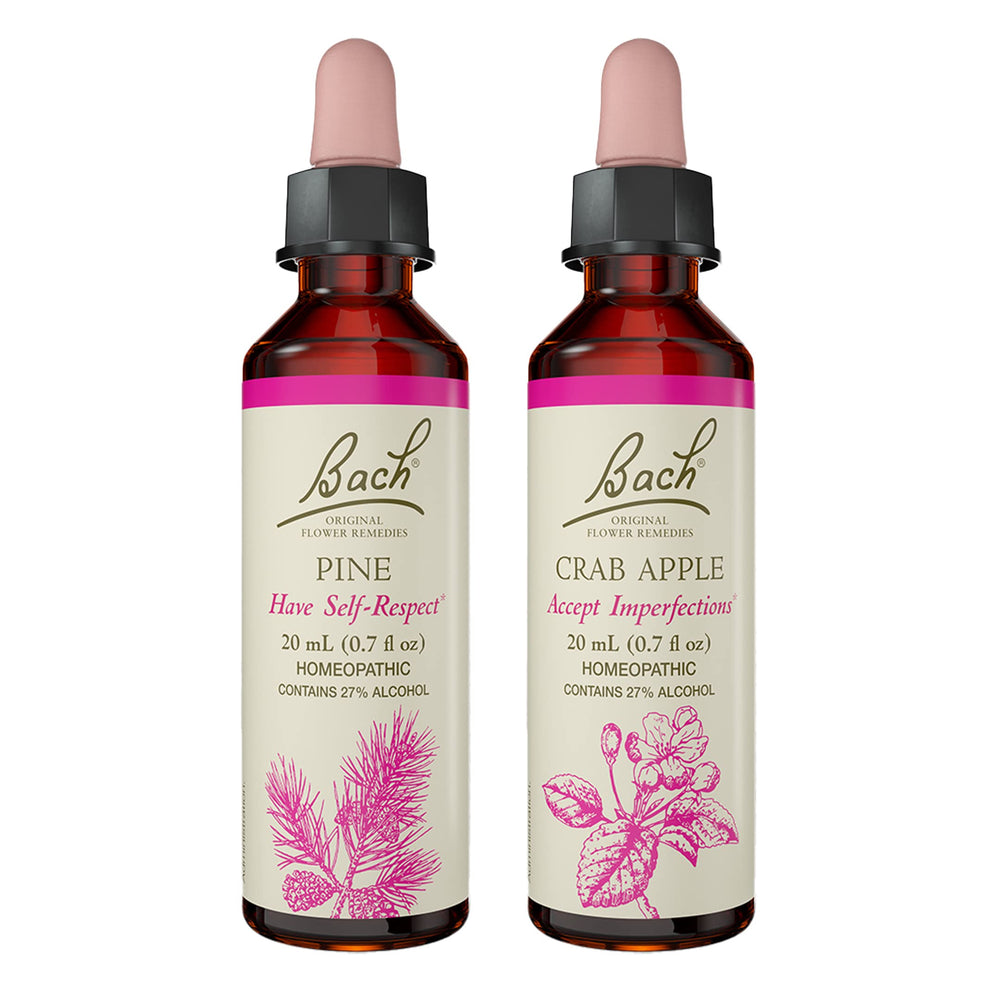 Bach Flower Remedies Crab Apple bottle for self-acceptance and balance.