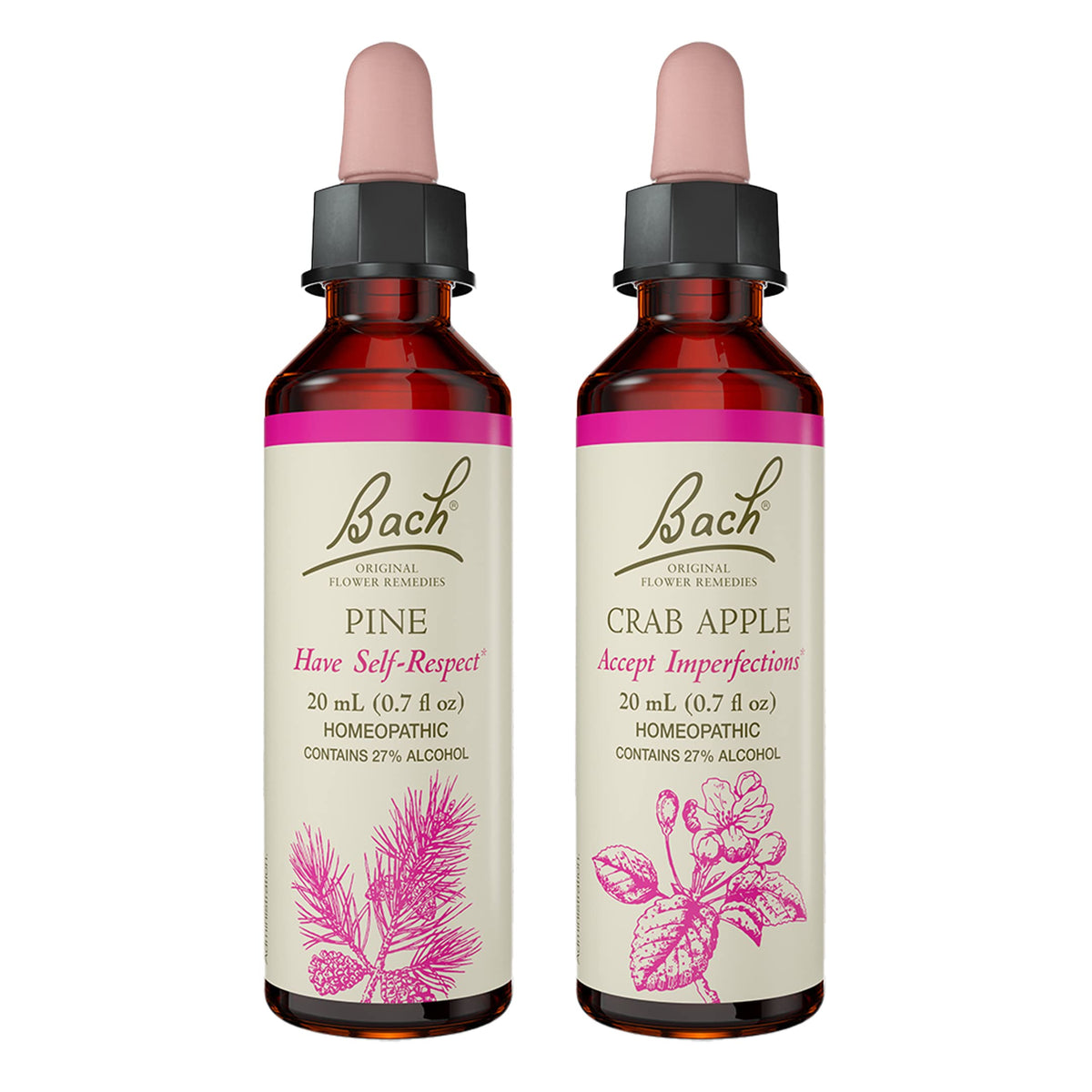 Bach Flower Remedies Crab Apple bottle for self-acceptance and balance.