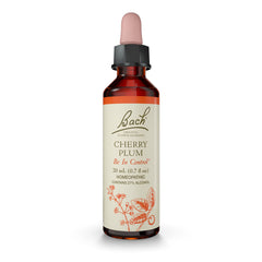 Bach Flower Remedies Cherry Plum bottle and dropper for calm decision-making