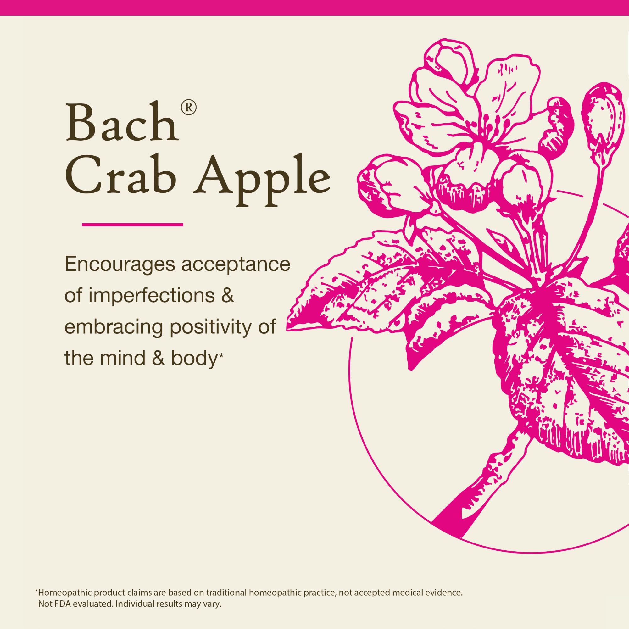 Bach Flower Remedies Crab Apple packaging shows natural ingredients