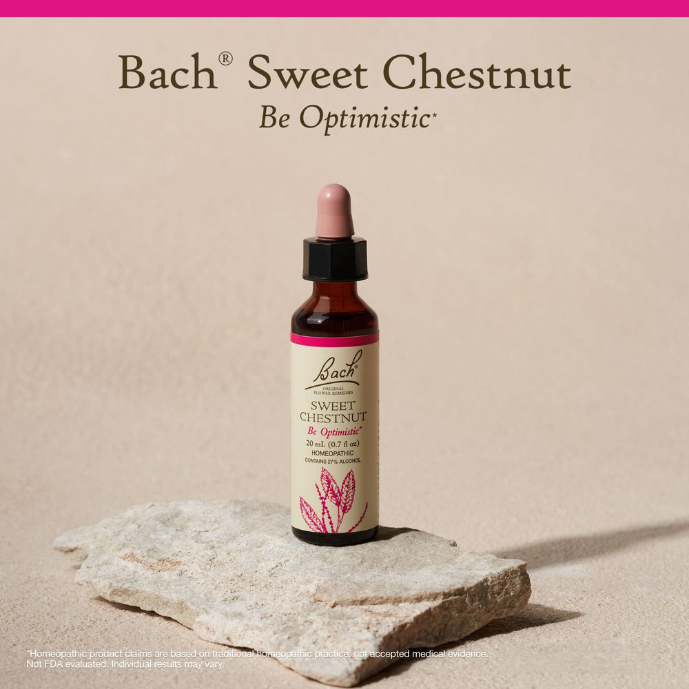 Packaging and 20ml bottle of Bach Flower Remedies Sweet Chestnut.