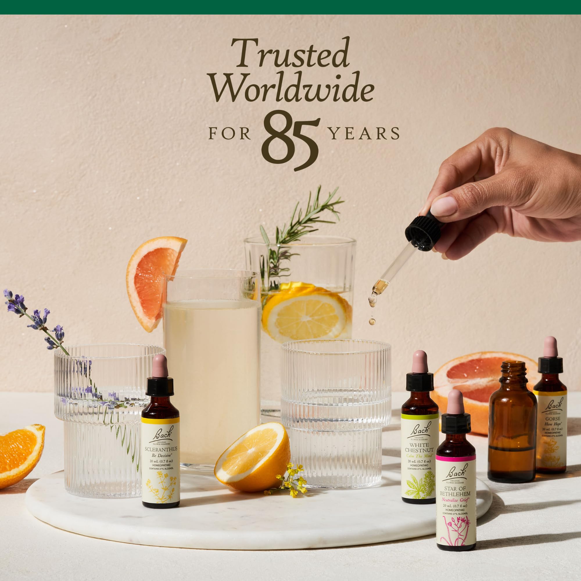 Bach Walnut use in beverage—two drops for flexible wellness.