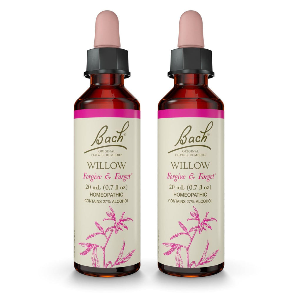 Bach Flower Remedies Willow bottle with 20 mL dropper for emotional balance.