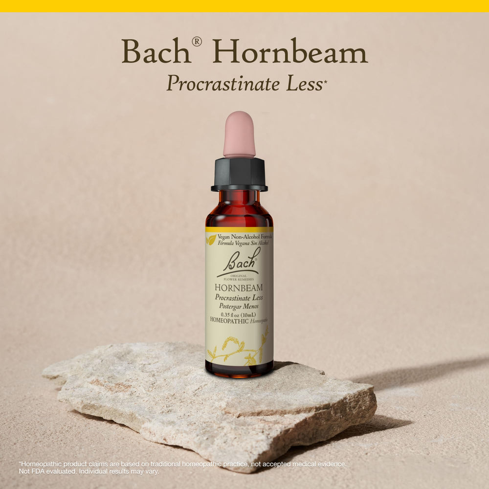 Bach Hornbeam: etiqueta clara para identificar el remedio