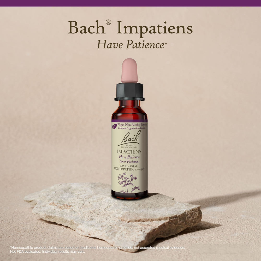 Bach Impatiens used with beverage for subtle emotional balance