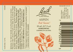 Bach Original Flower Remedies 2-Pack Aspen bottle closeup for inner peace and reassurance.