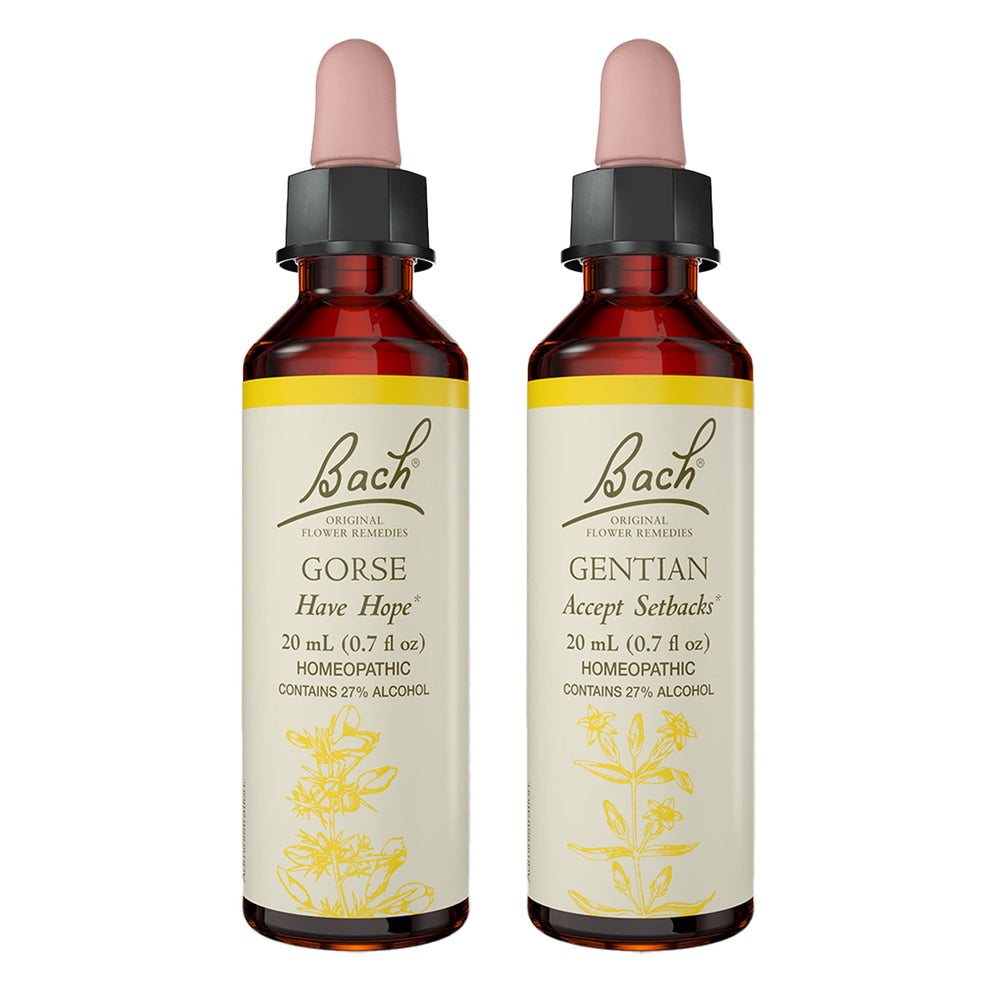 Bach Original Flower Remedies Gentian bottle supports accepting setbacks