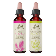 Bach Original Flower Remedies Honeysuckle bottle pour supports staying present