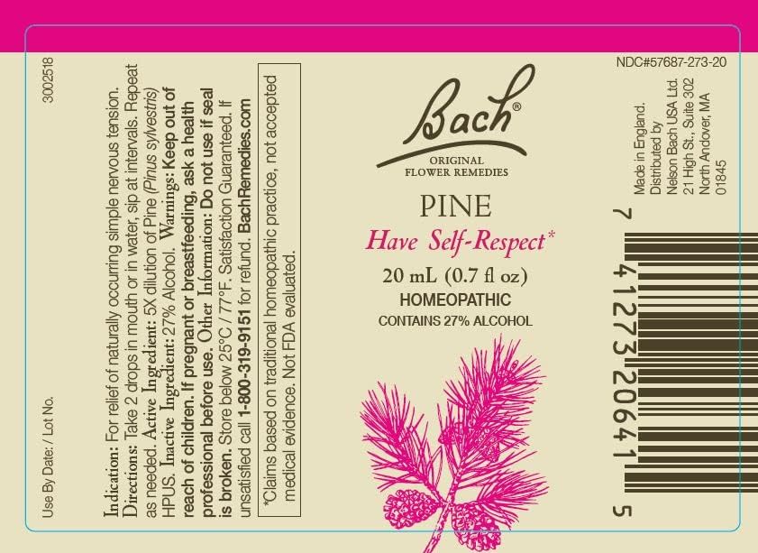 Bach Original Flower Remedies Pine bottle pour aids self-respect and resilience