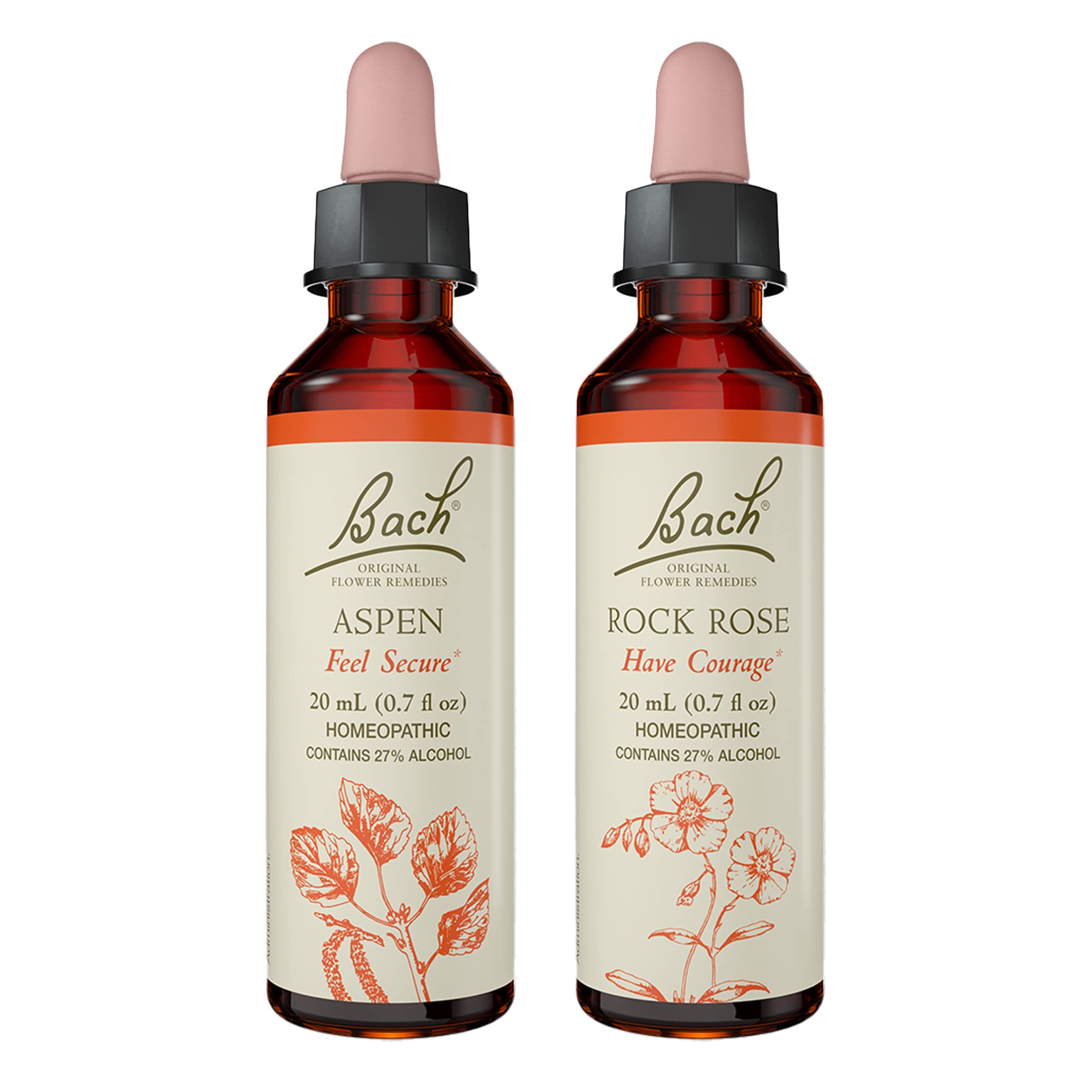 Bach Original Flower Remedies 2-Pack Rock Rose bottle pour for courage and calm moments.