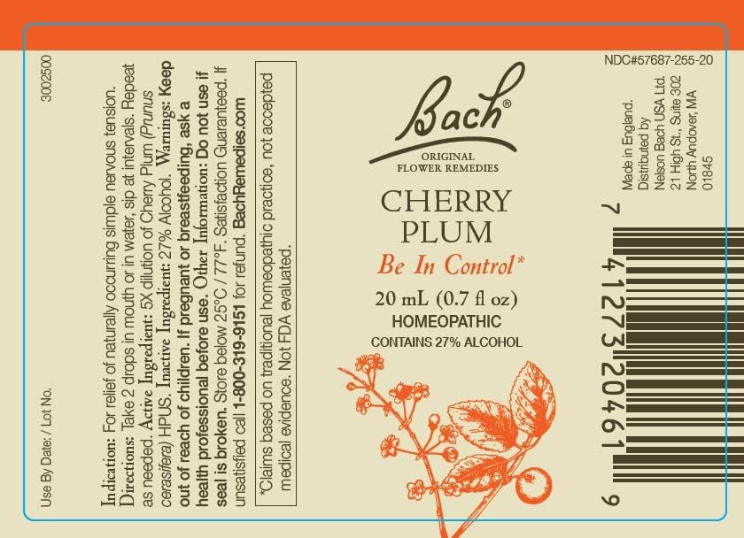 Bach Cherry Plum bottle close-up suggesting clarity and composure during chaos