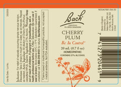 Bach Cherry Plum bottle close-up suggesting clarity and composure during chaos