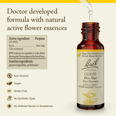Gorse dropper from Bach remedies for gentle, non-alcohol use.