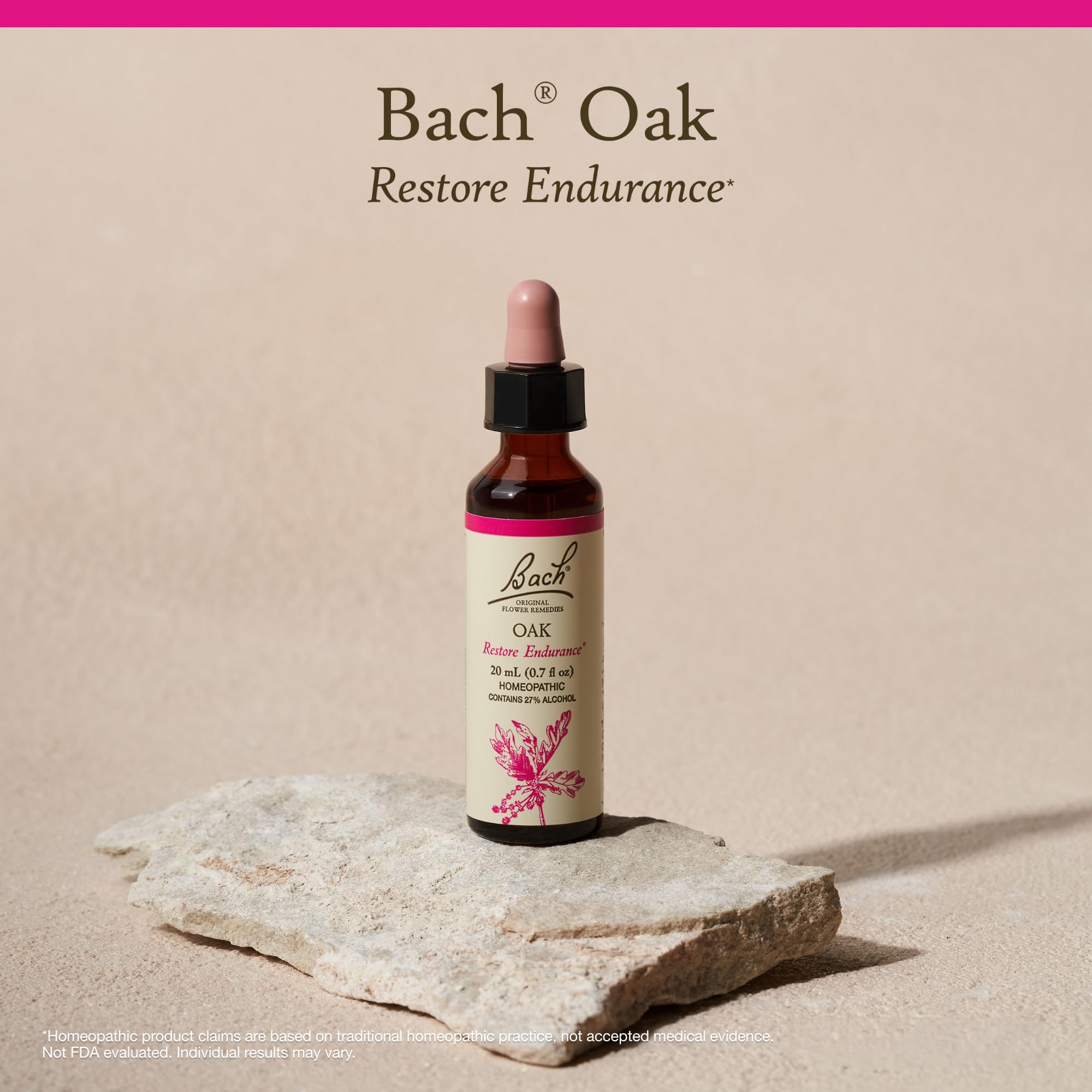 Bach Original Oak bottle displayed on shelf as a trusted emotional wellness option.