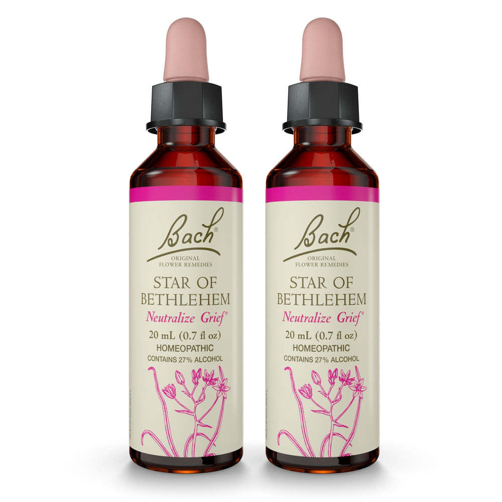 Bach Original Flower Remedies Star of Bethlehem bottle with dropper supports emotional balance.