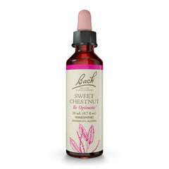 Bach Sweet Chestnut bottle close-up promoting emotional balance