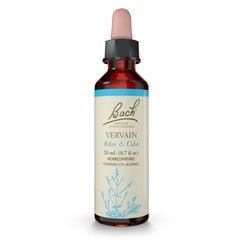 Bach Original Vervain bottle with dropper for calm mood.