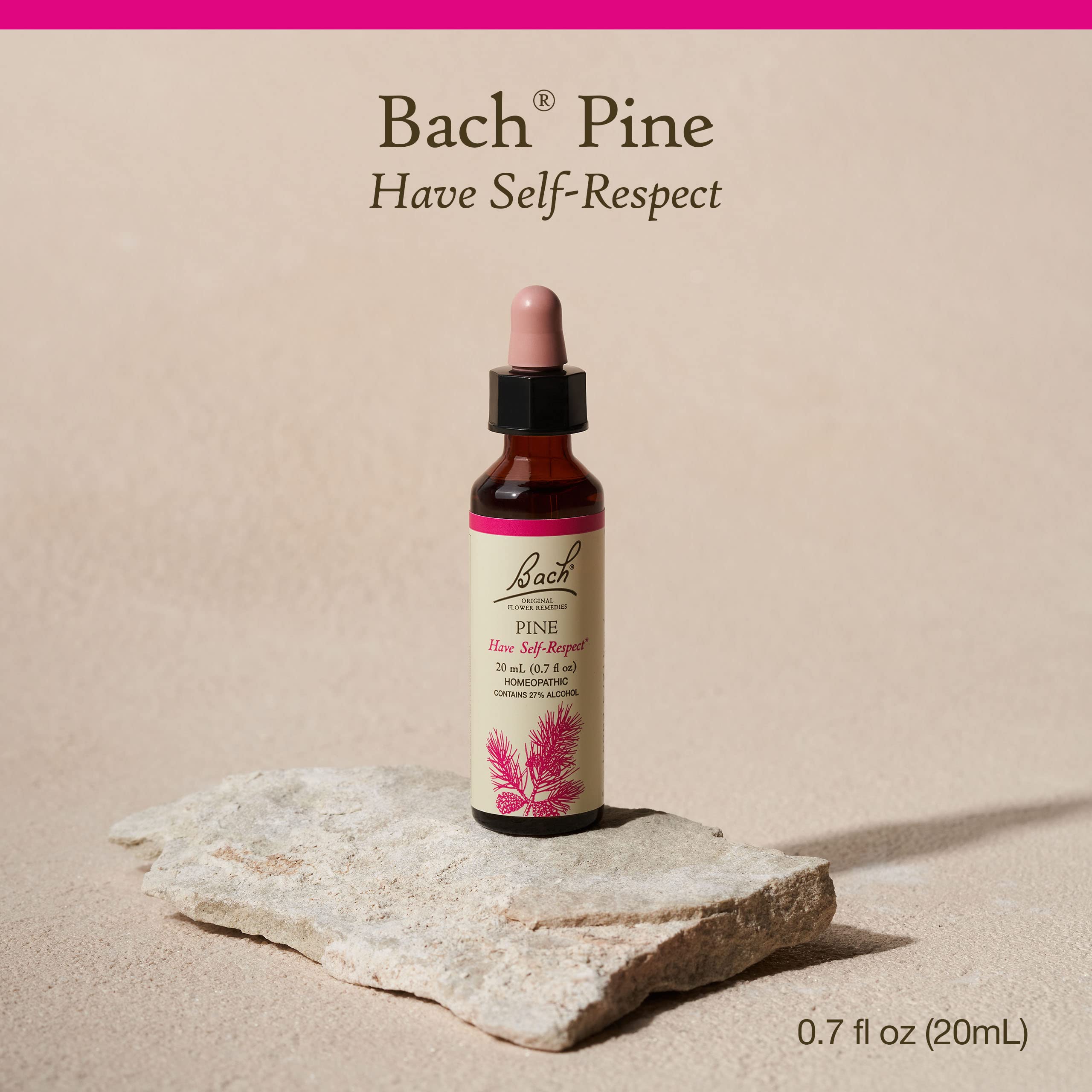 Bach Pine dropper application view showing easy daily use for mood support