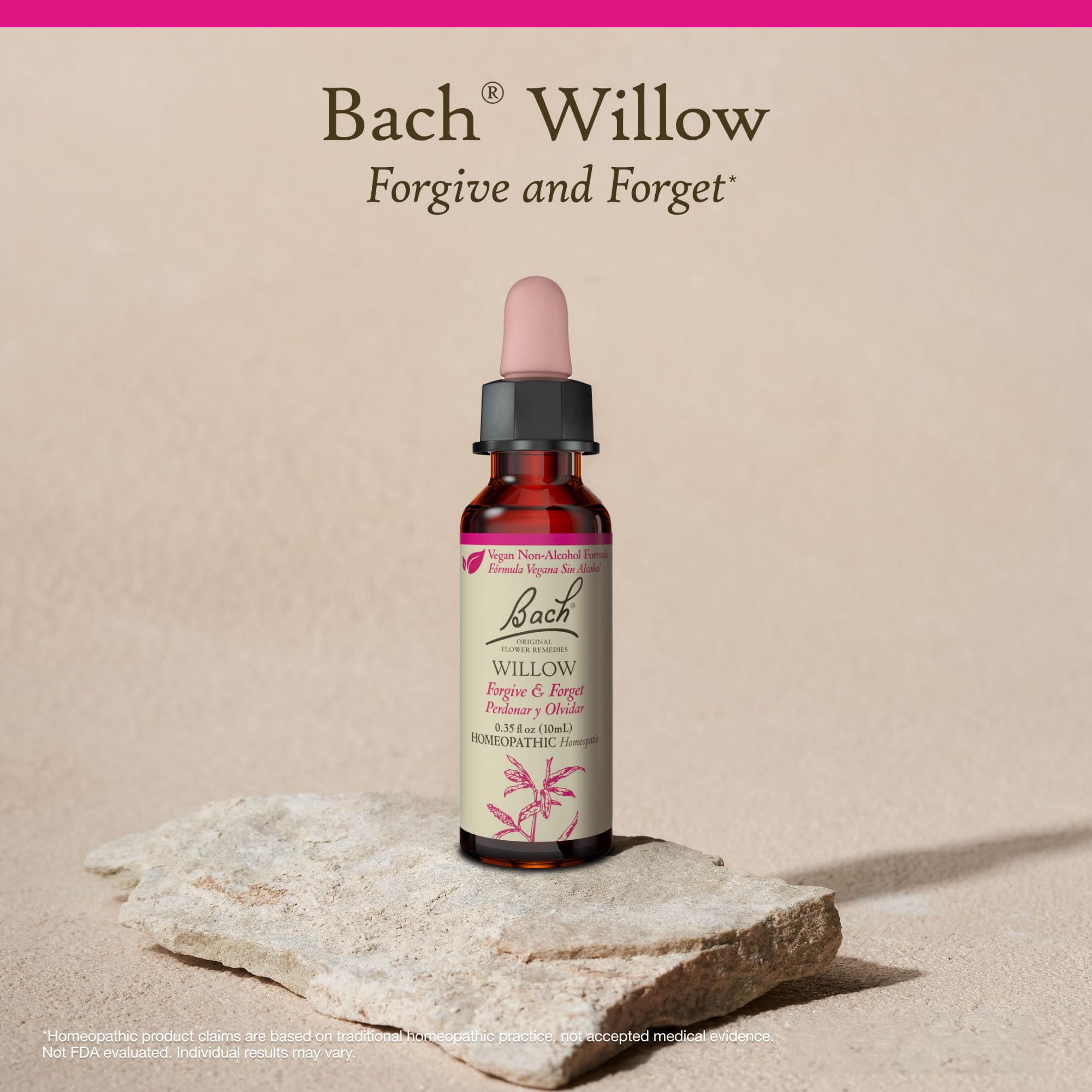 Bach Willow empaque 10 ml, práctico para llevar.