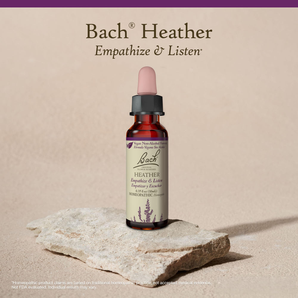 Bach Heather uso diario con bebidas: opción suave para equilibrio emocional.
