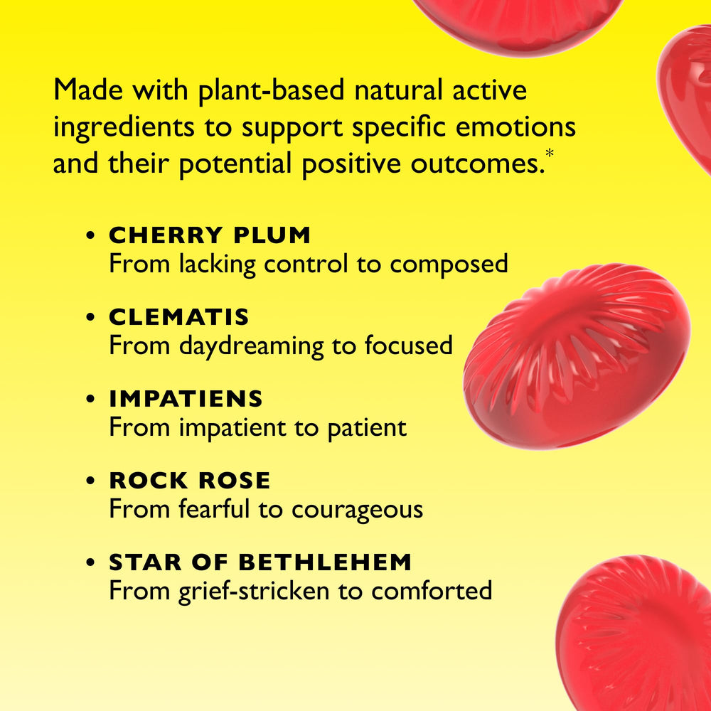 Bach Rescue Pastilles gluten-free and sugar-free labeling on pack