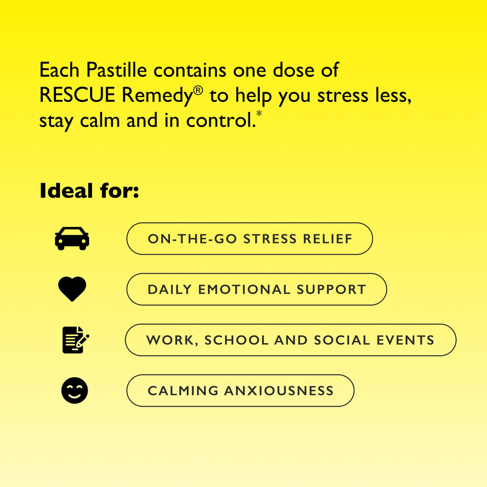 Bach Rescue Pastilles on-the-go use beside phone and bag