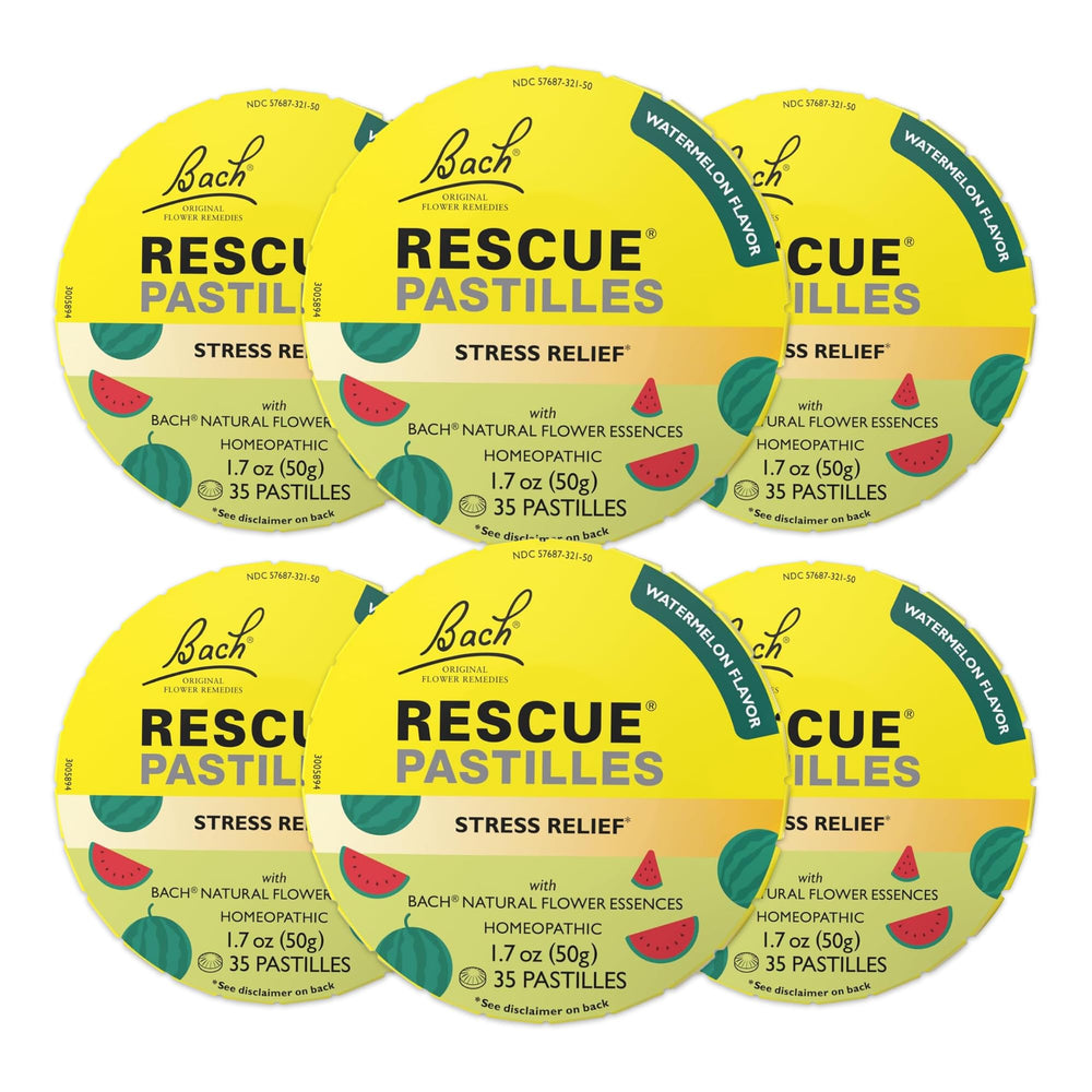 Bach Rescue Pastilles watermelon tin for on-the-go stress relief