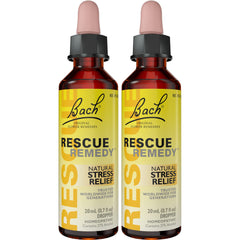 Bach Rescue Remedy dropper bottle showing the original formula for stress relief.