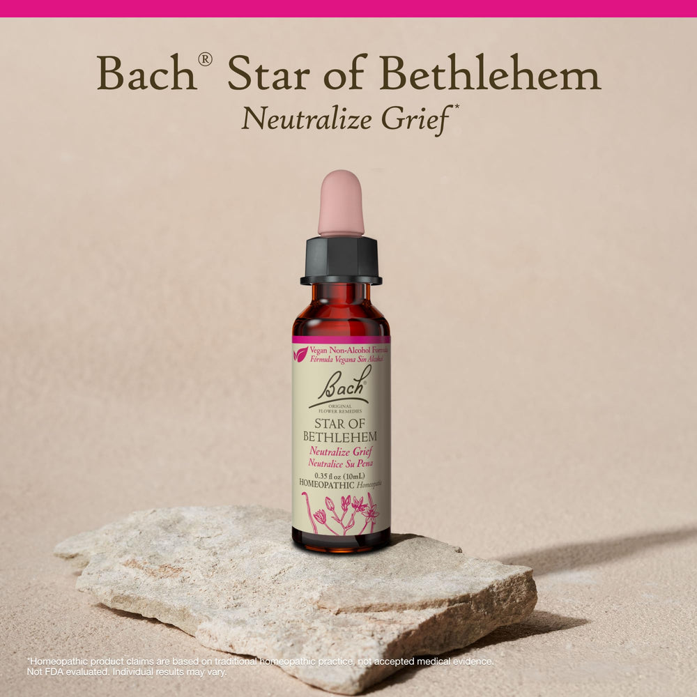 Bach Star of Bethlehem bottle on shelf evokes trusted history since 1935