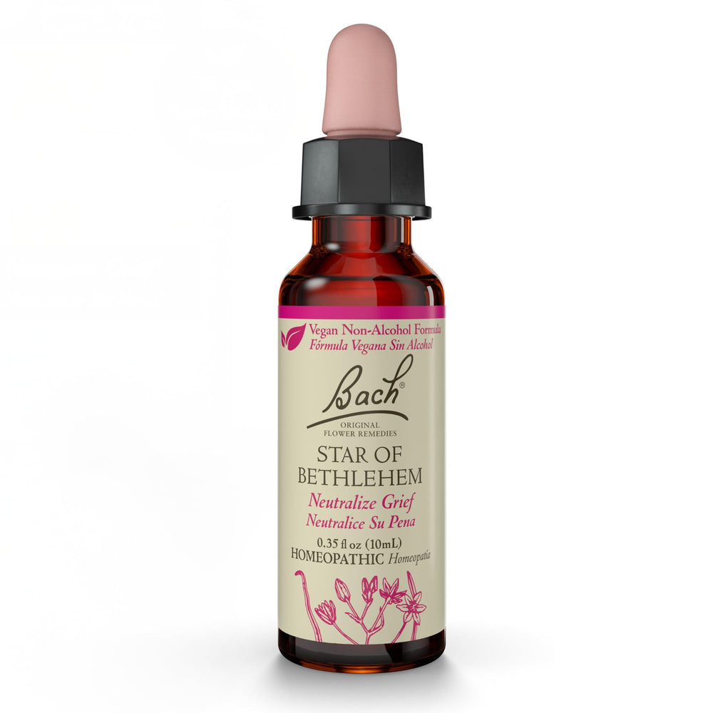 Bach Star of Bethlehem bottle pour for gentle emotional balance through flower remedy