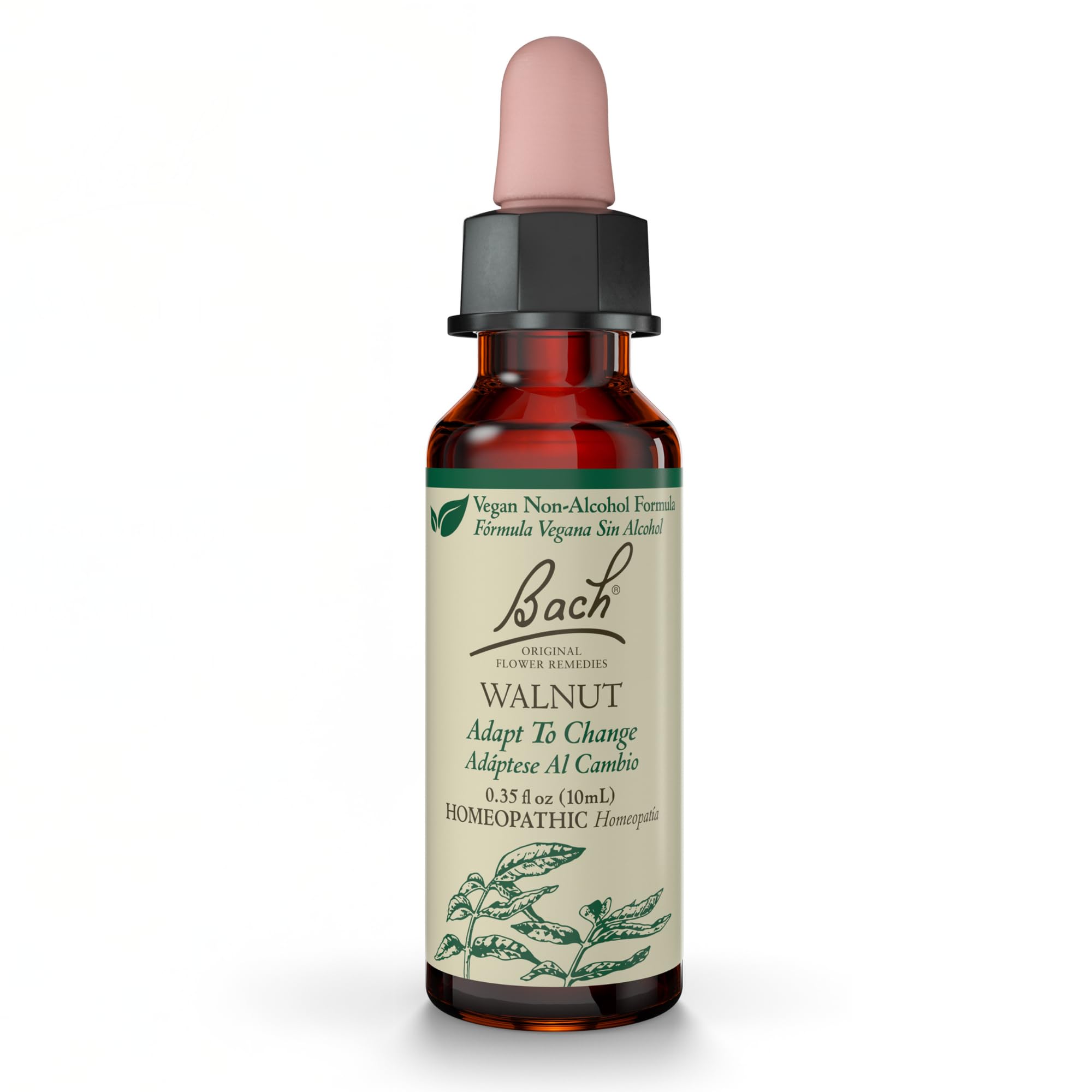 Bach Walnut remedy bottle with dropper supports adapting to change smoothly