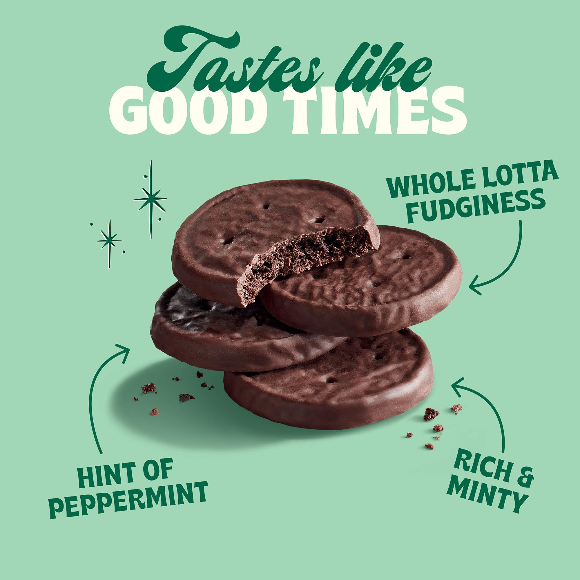 Back to Nature Fudge Mint Cookies mint swatch showcases color and flavor balance.