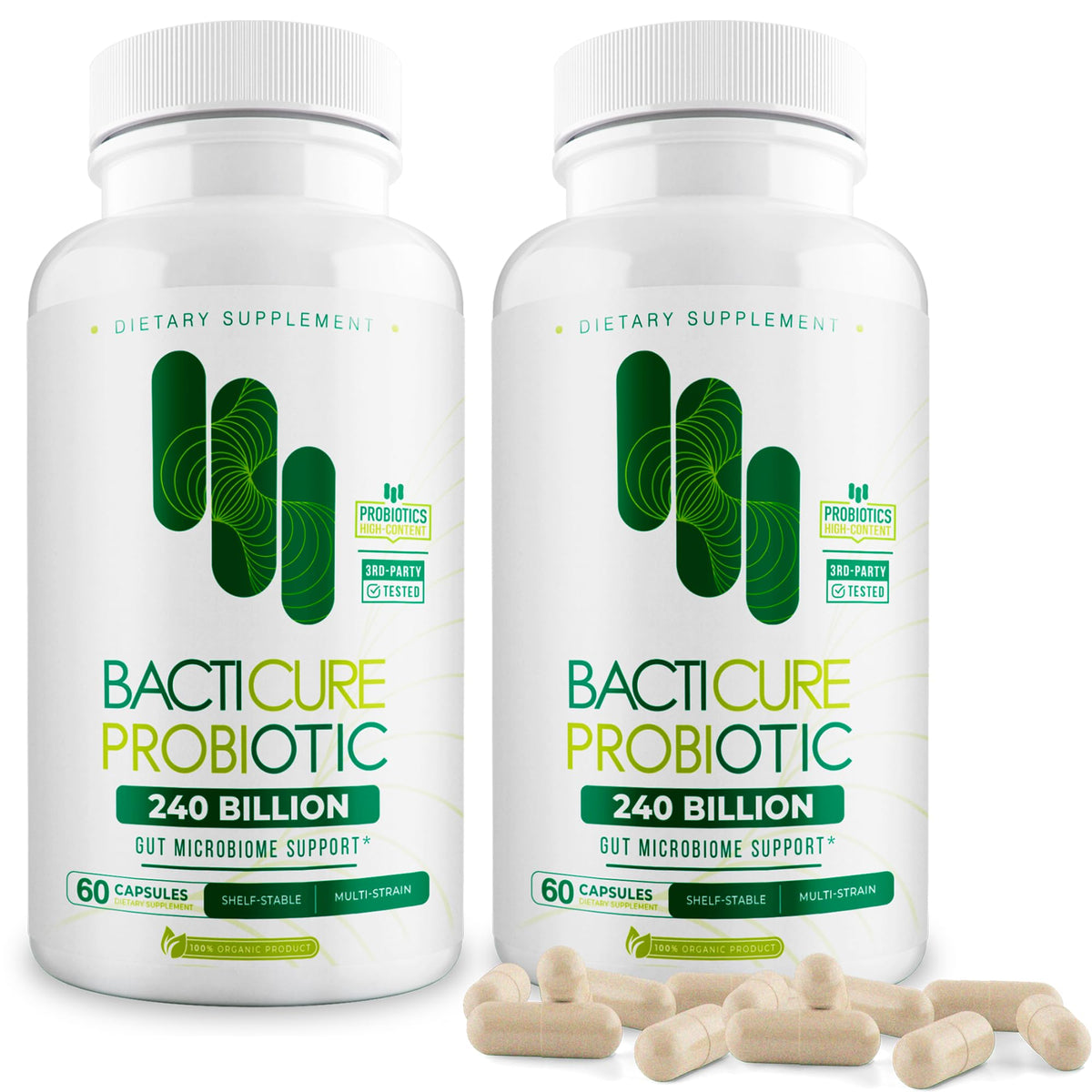 BACTERIUM PLUS Bacticure bottle front for daily gut balance.