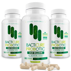 BACTERIUM PLUS Bacticure probiotic bottle supporting daily gut health