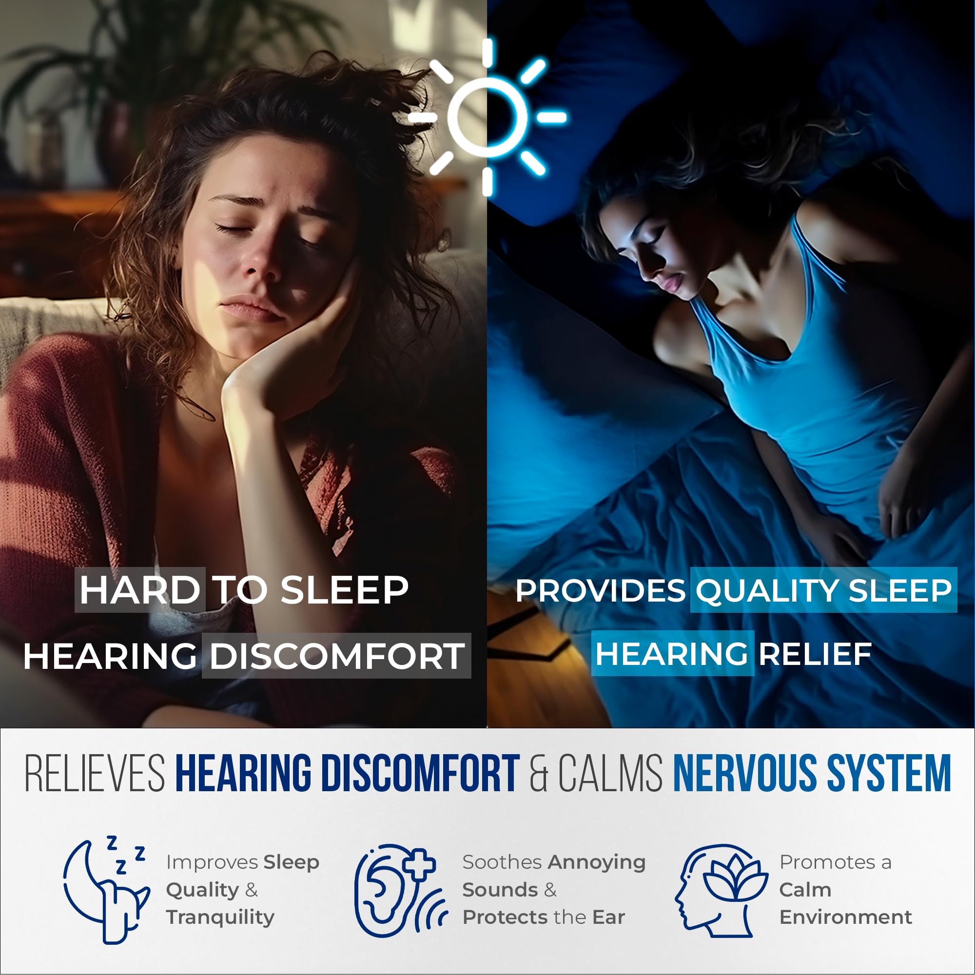 BACTICURE Audio Calm packaging shown to convey a modern tinnitus support option.