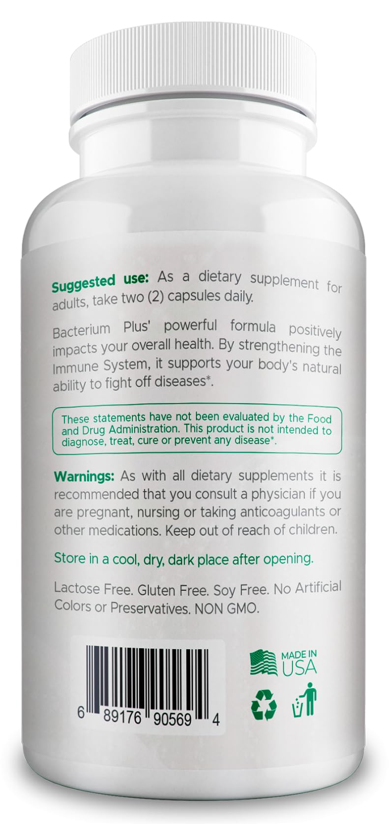 Two bottles in a bag signaling cost-effective probiotic solution