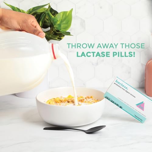 Lactose intolerance relief concept shown with clean packaging and natural ingredients.