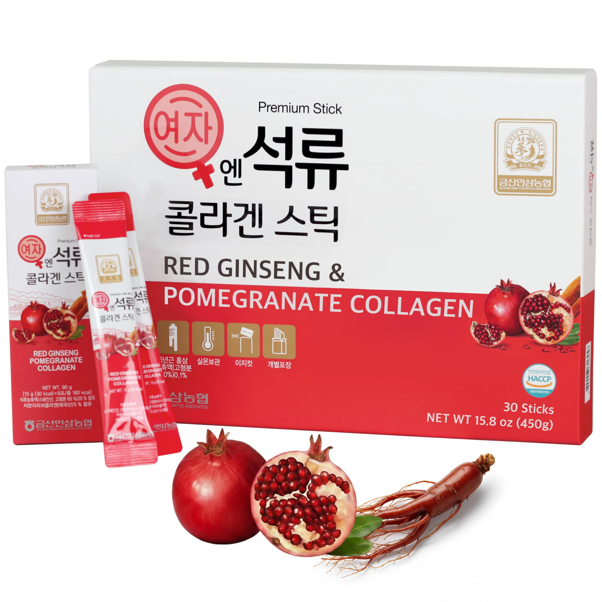 Baekje Geumsan Pomegranate Collagen Jelly Stick box front for daily beauty ritual