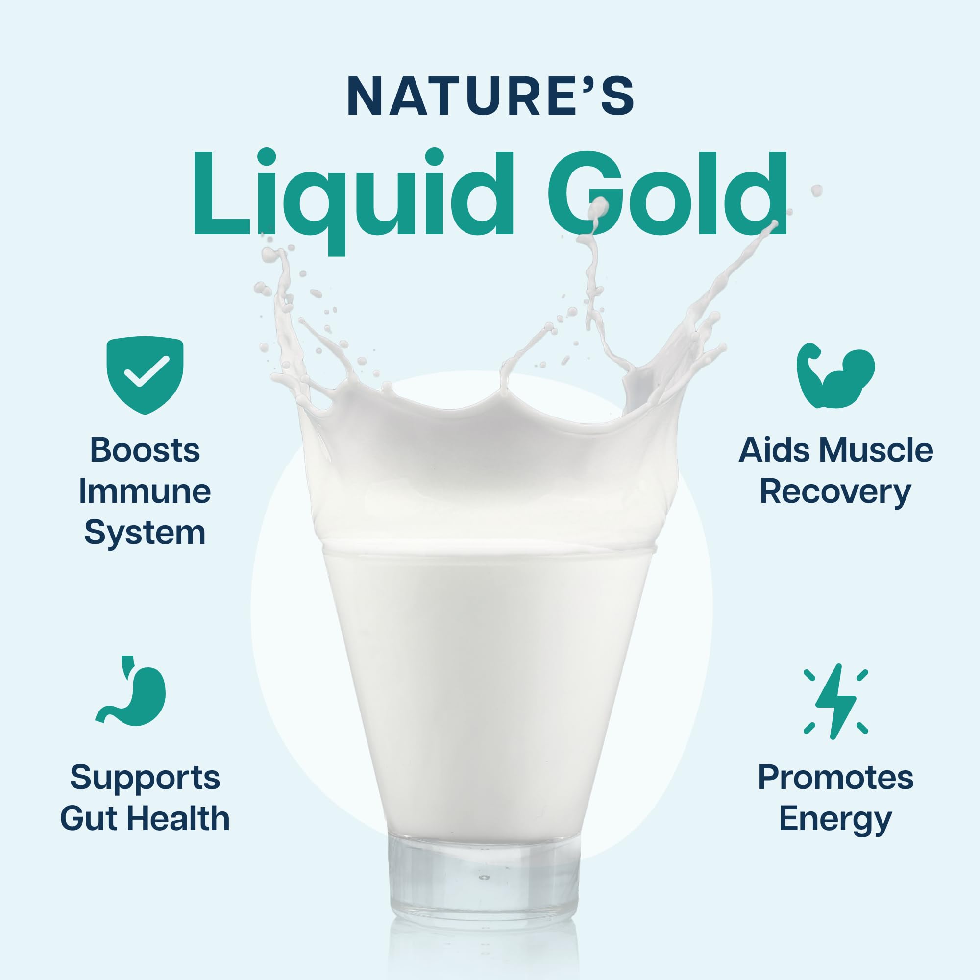 Baese Nutrition colostrum scoop for easy daily dosing.