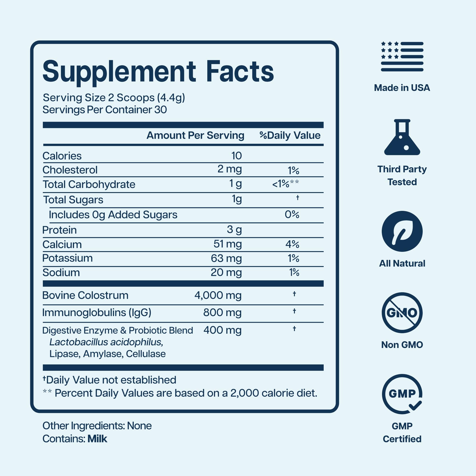 Baese Nutrition grass-fed sourcing label beside the jar.