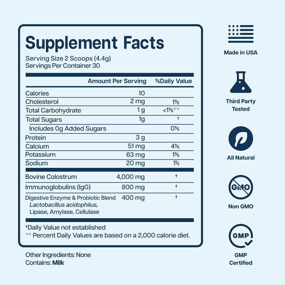 Baese Nutrition grass-fed sourcing label beside the jar.